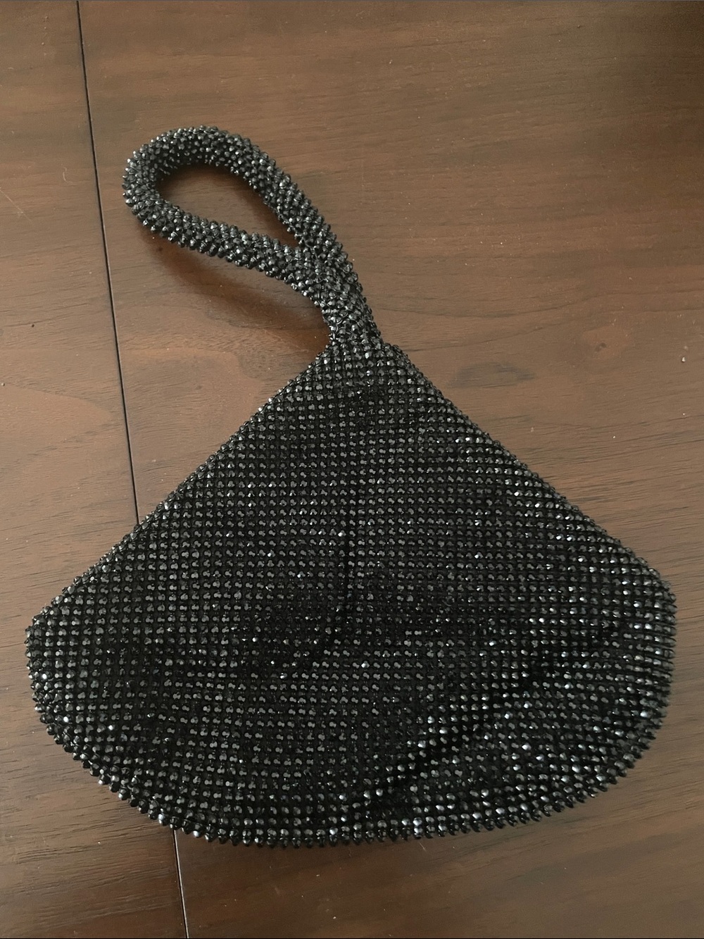 NWOT Kelly & Katie Black Crystal Beaded Wristlet Clutch